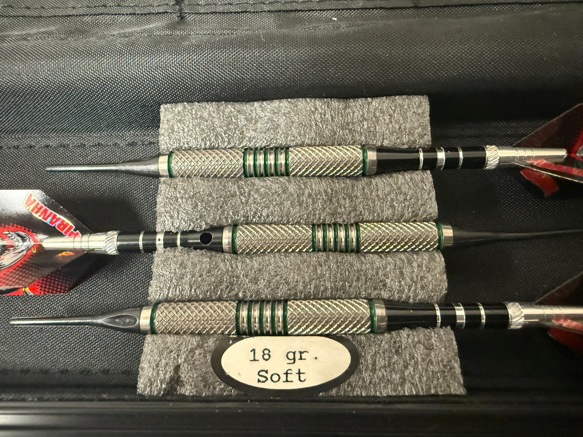 Piranha Knurling Green 18G Soft Tip Darts