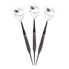 Laserdarts Black Widow Steel Tip Darts with Case - 23 grams