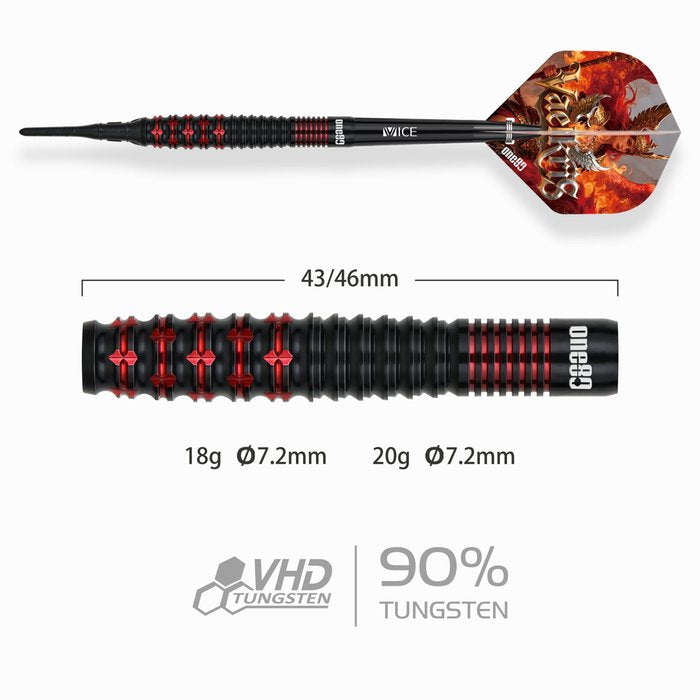 Vaelkris V3 ONE80 Soft Tip Darts 18G