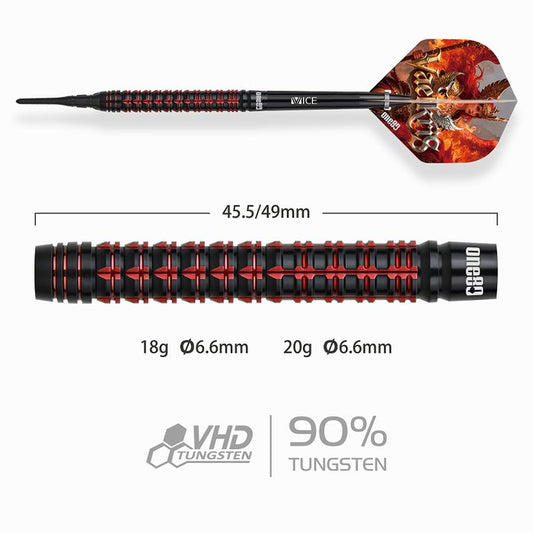 Vaelkris V6 ONE80 Soft Tip Darts 18 Grams