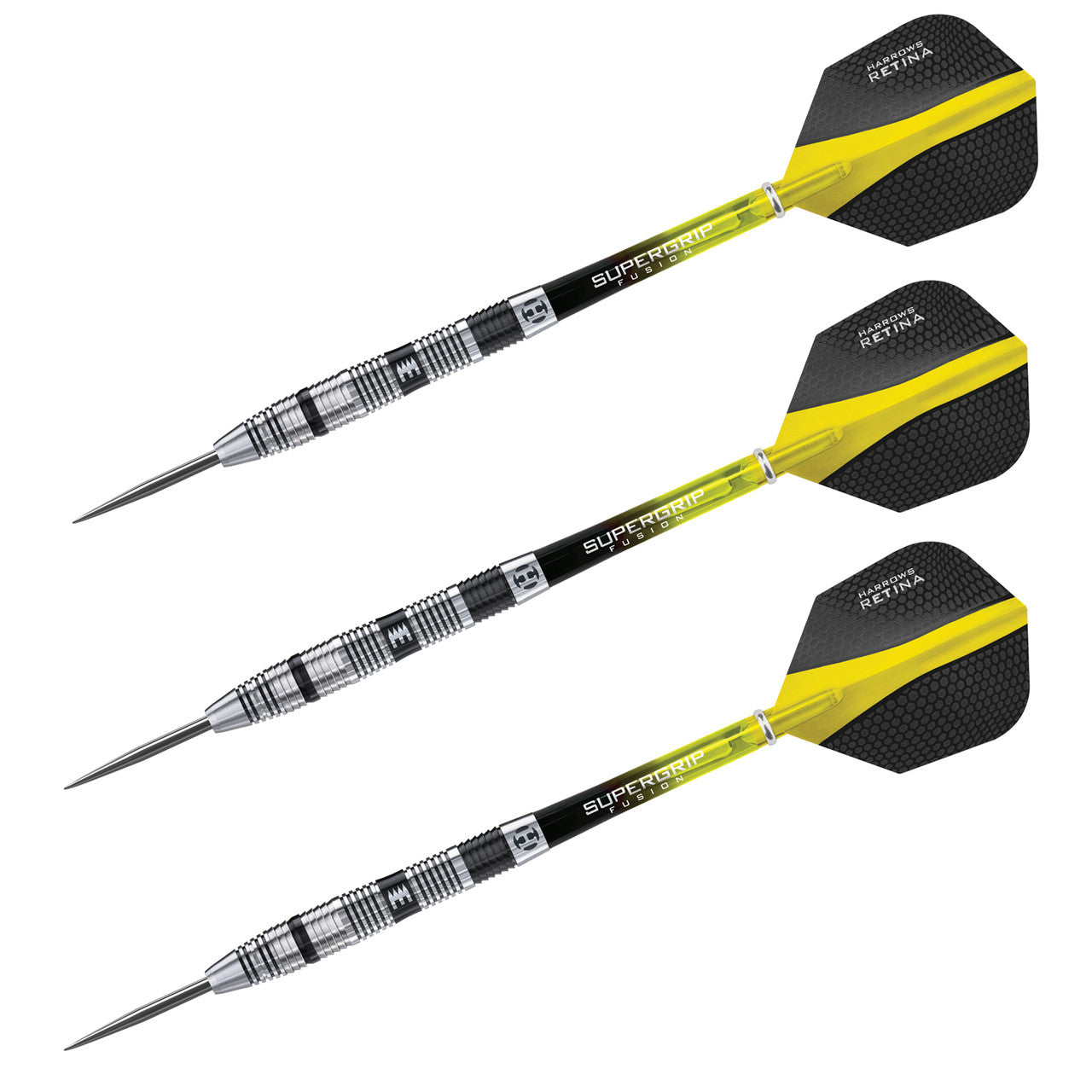 Harrows Dart Set w/Case Retina Supergrip Steel Tip - 24 grams