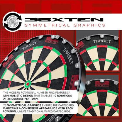 **Tournament Used** Target TOR Steel Tip Dart Board