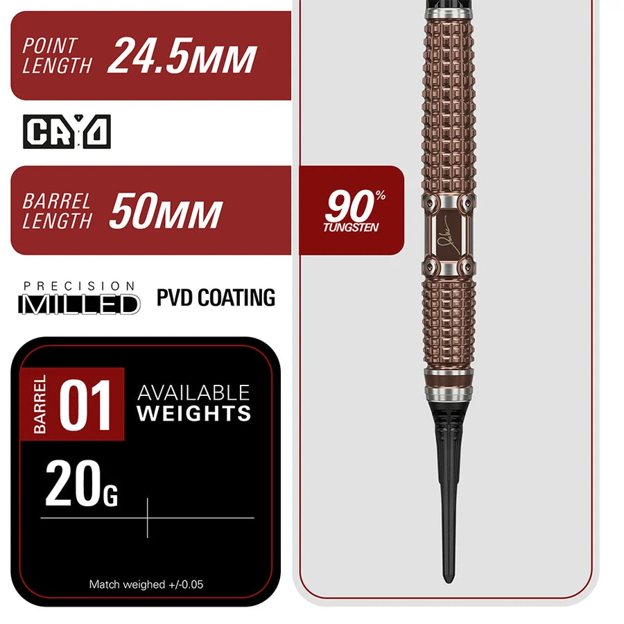 Autographed Target Paul Lim The Legend Gen 10 Soft Tip Darts - 20gm