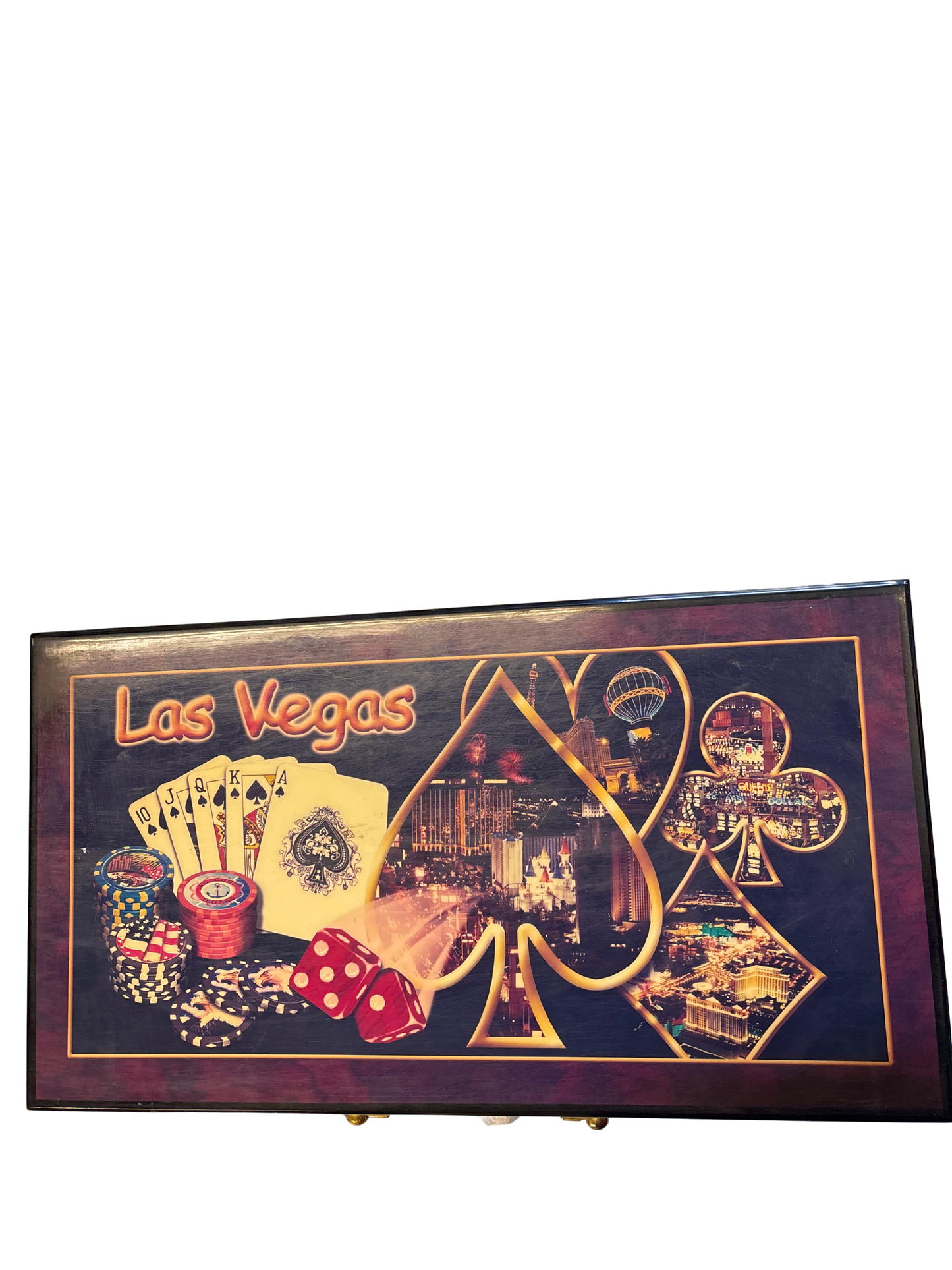 Las Vegas Wooden Case Poker Set