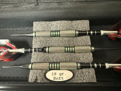 Piranha Knurling Green 18G Soft Tip Darts