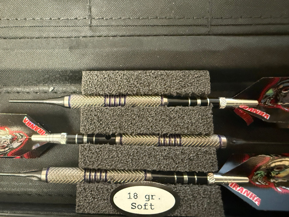 Piranha Knurling Purple 18 Gram Soft Tip Darts