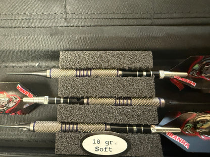 Piranha Knurling Purple 18 Gram Soft Tip Darts