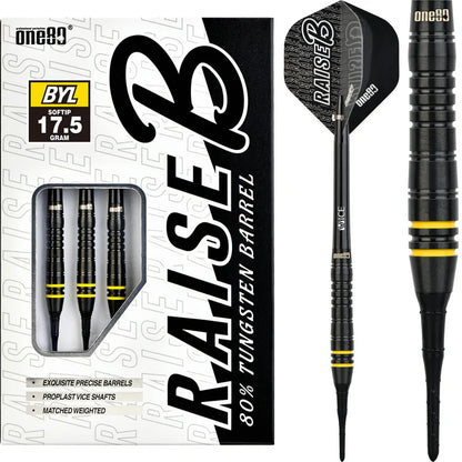 Raise B Yellow ONE80 Soft Tip Darts 17.5 Grams