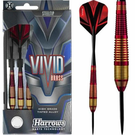 Harrows Vivid Brass 22 grams Steel Tip Darts