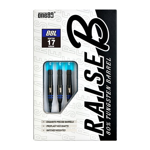 Raise B Blue ONE80 Soft Tip Darts 17 Grams