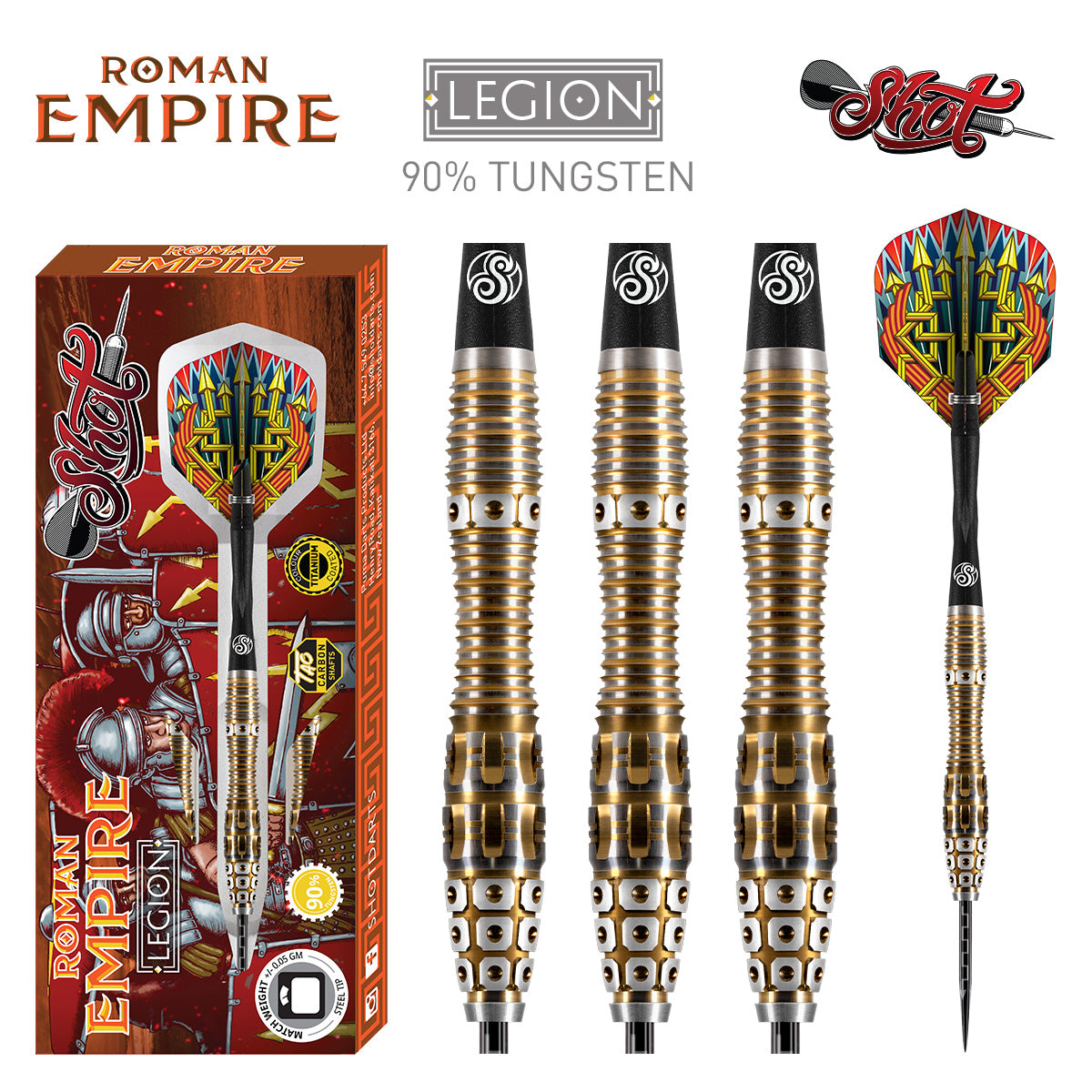Shot Roman Empire Legion 24G Steel Tip Darts