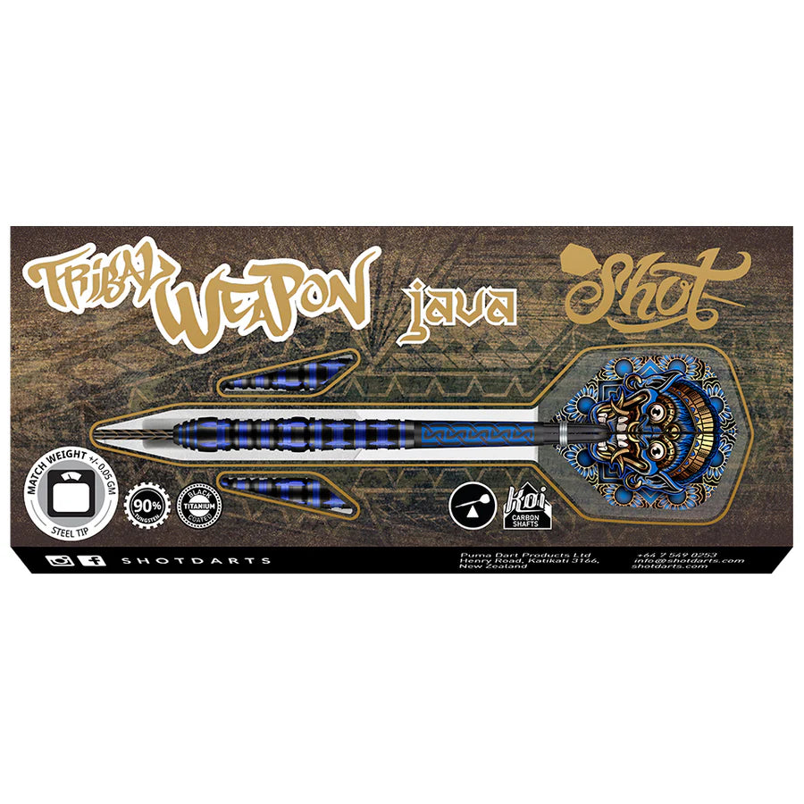 Shot Tribal Weapon Java Steel Tip Darts - 24 grams