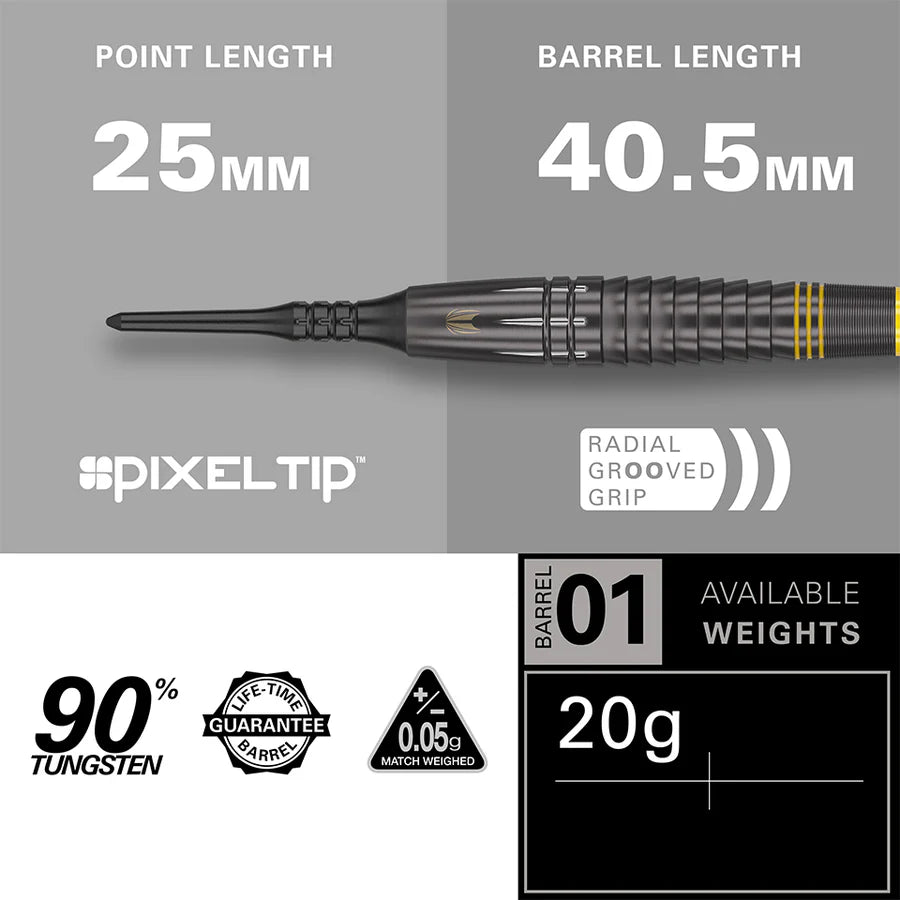 Scott Williams Shaggy Target Soft Tip Darts 20 Grams