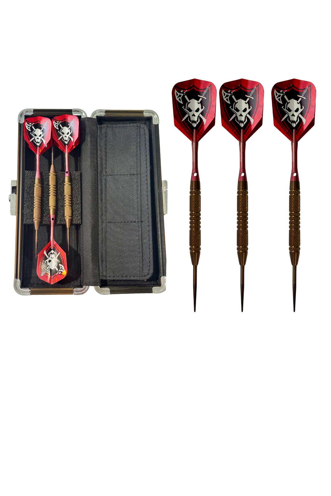 Harrows Dart Set w/Case Bronze/Red Steel Tip - 24 grams