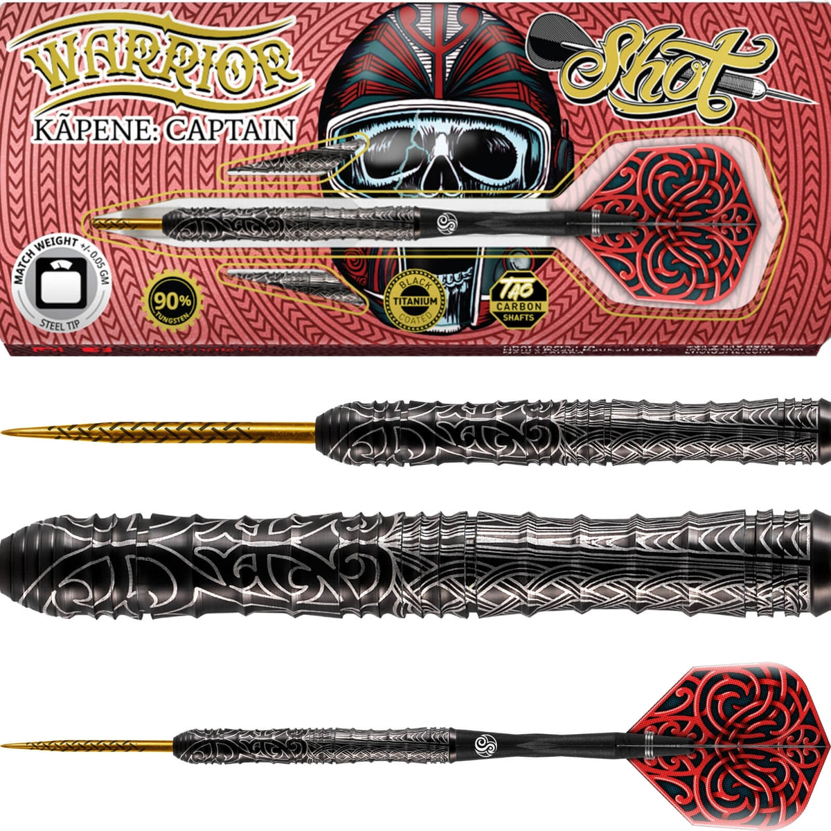 Shot Warrior Kapene 22G Steel Tip Darts