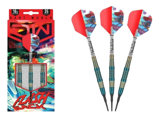 Dart World Flash Back Blue Soft Tip Darts