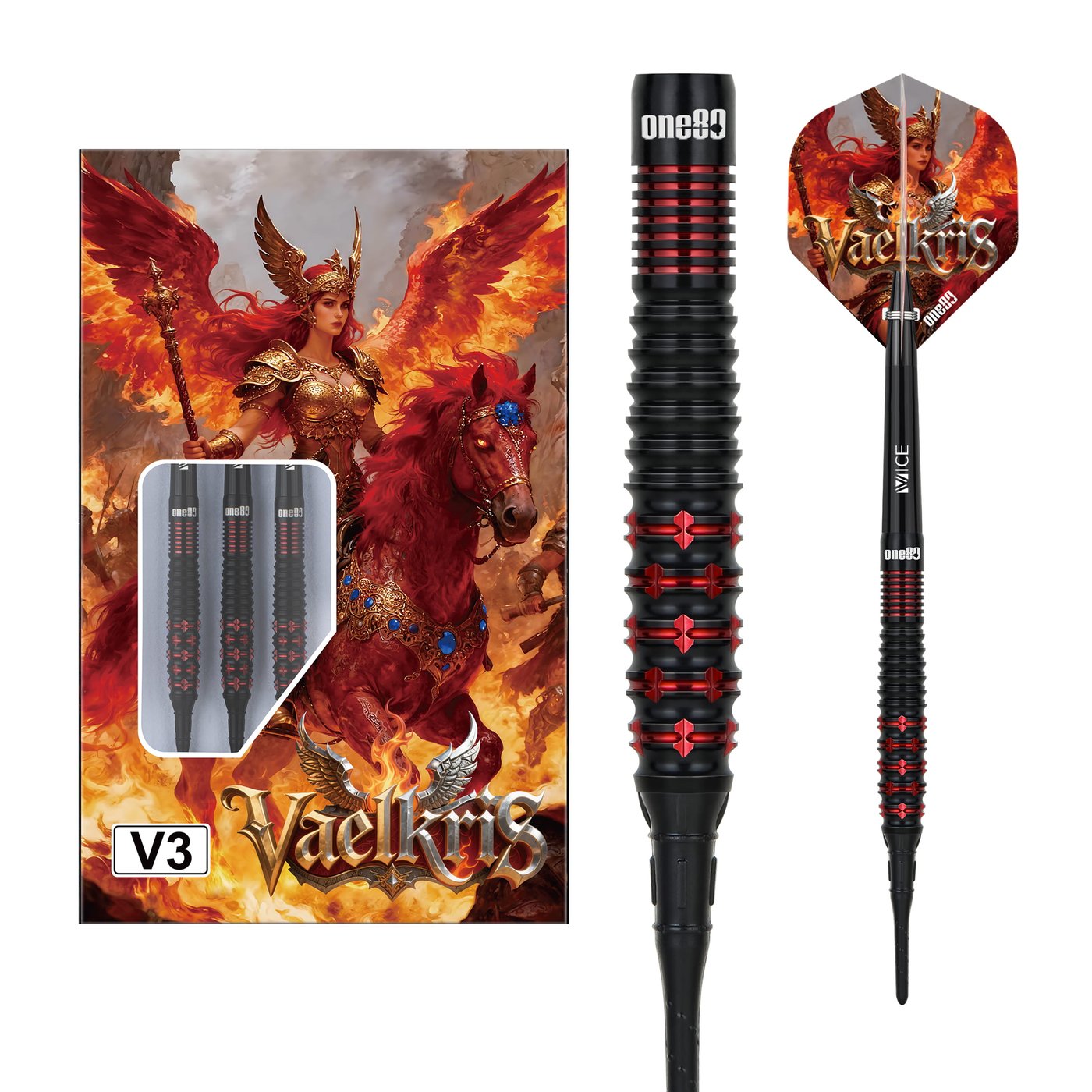 Vaelkris V3 ONE80 Soft Tip Darts 18G