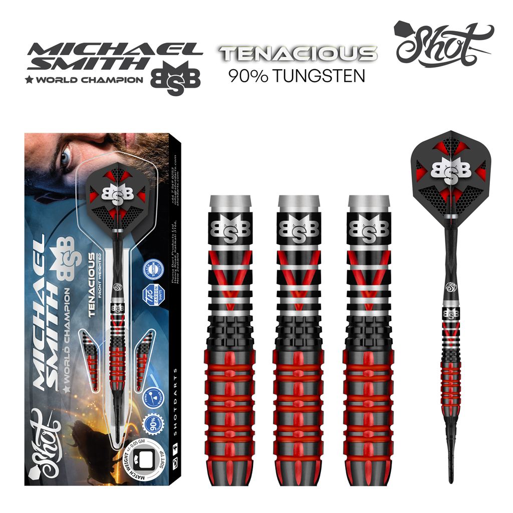 Shot Michael Smith Tenacious 18 grams Soft Tip Darts