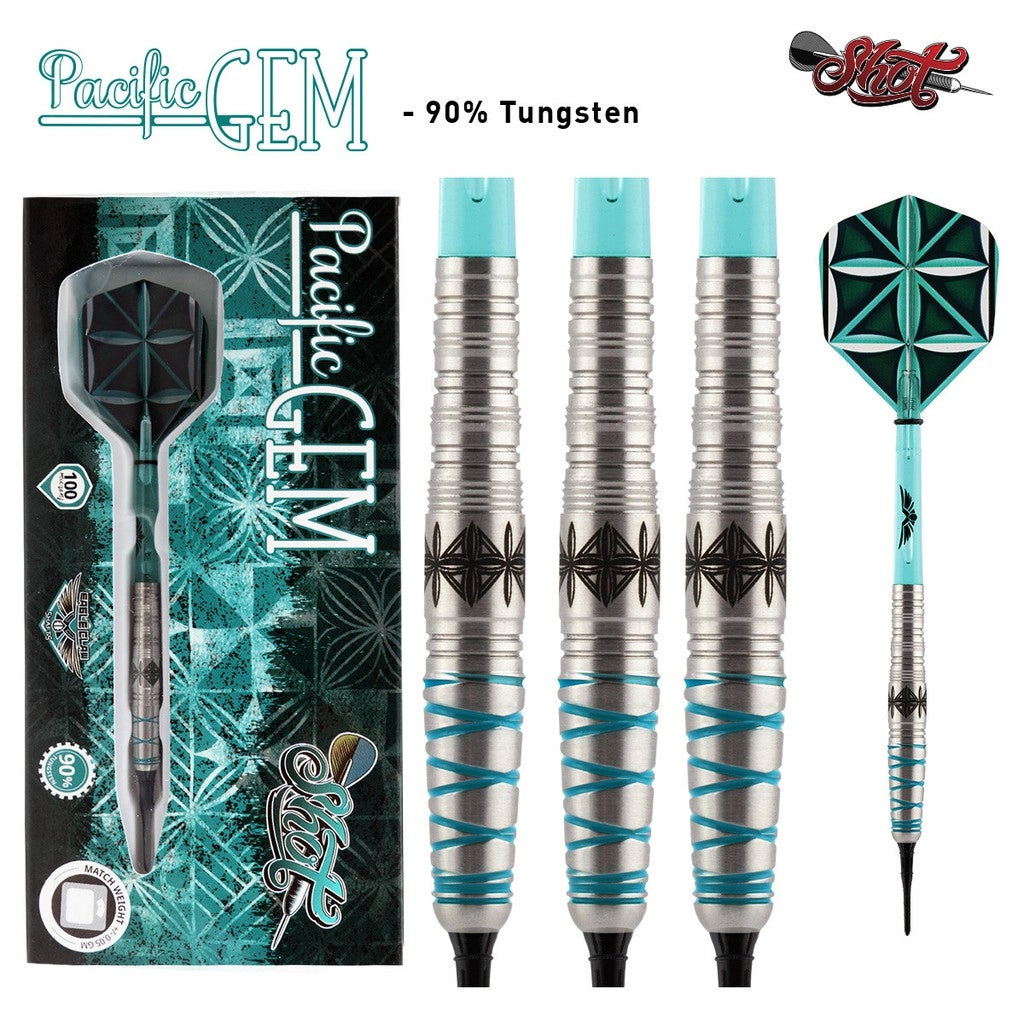 Shot Pacific Gem 25G Steel Tip Darts